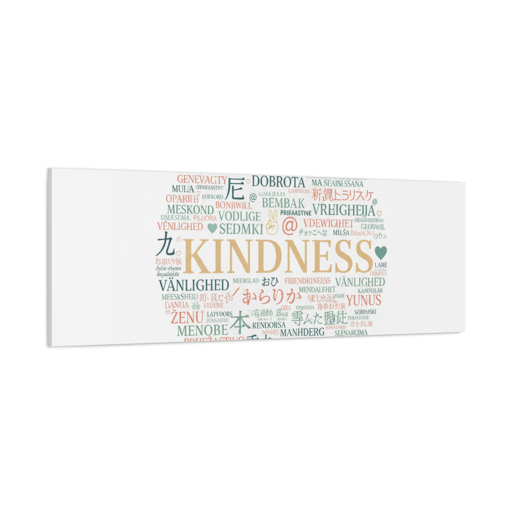 Kindness Word Cloud Canvas | Fresh Start Minimalist Wall Art