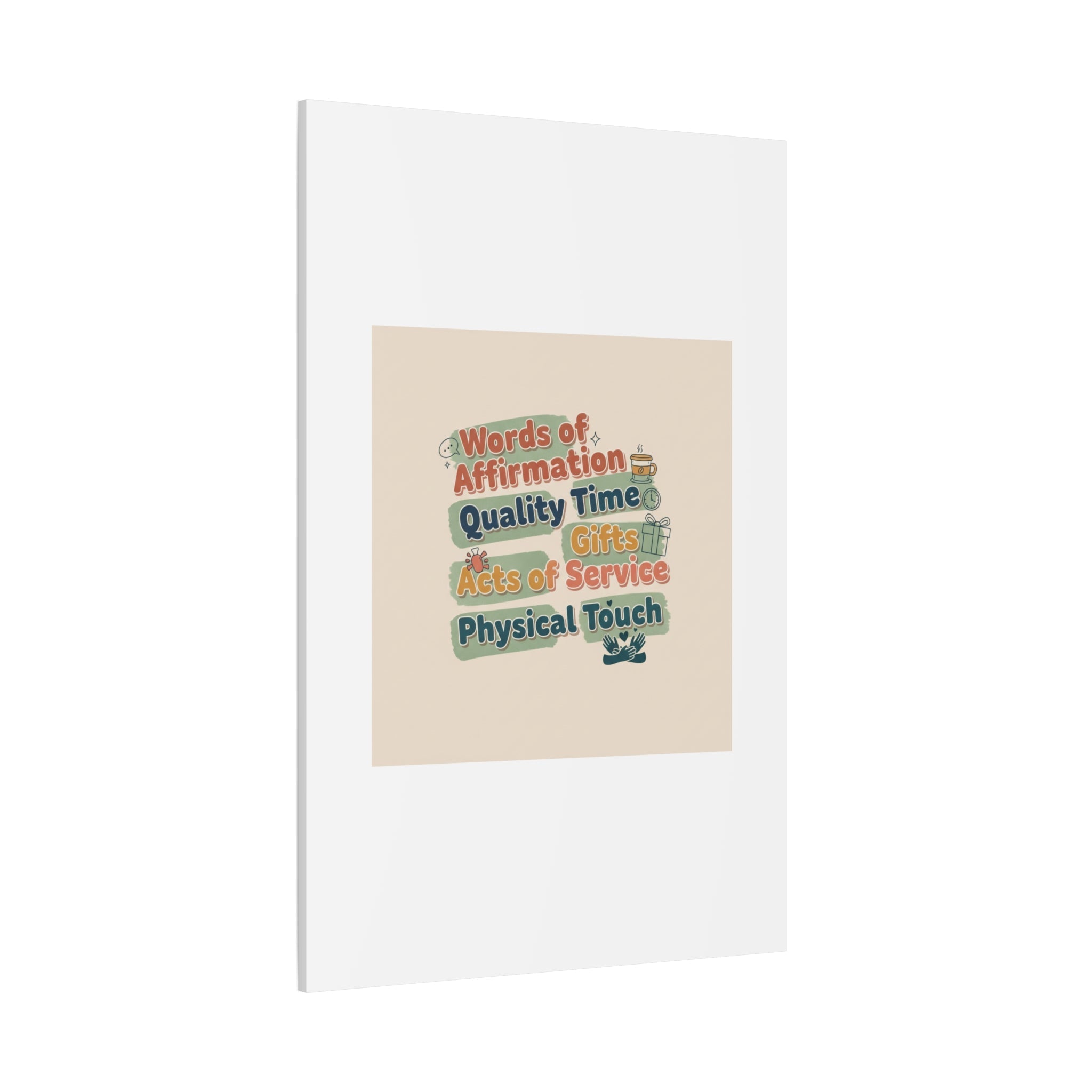 Love Languages List Matte Canvas Wall Art | love language meme, relationship humor