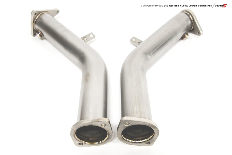 AMS Performance 2016+ Infiniti Q50 / 2017+ Infiniti Q60 Alpha Catless Lower Downpipe Kit ALP.28.05.0001-1