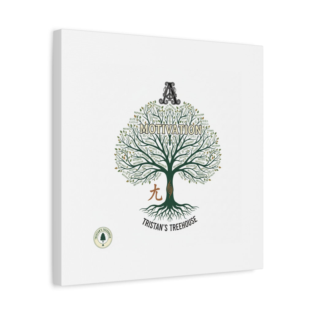 Handwritten Doodle Tree Canvas | Matte Stretched Wall Art