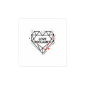 Love Reclaimed Geometric Heart Sticker | Minimalist Punk Heart, Modern Heart Design