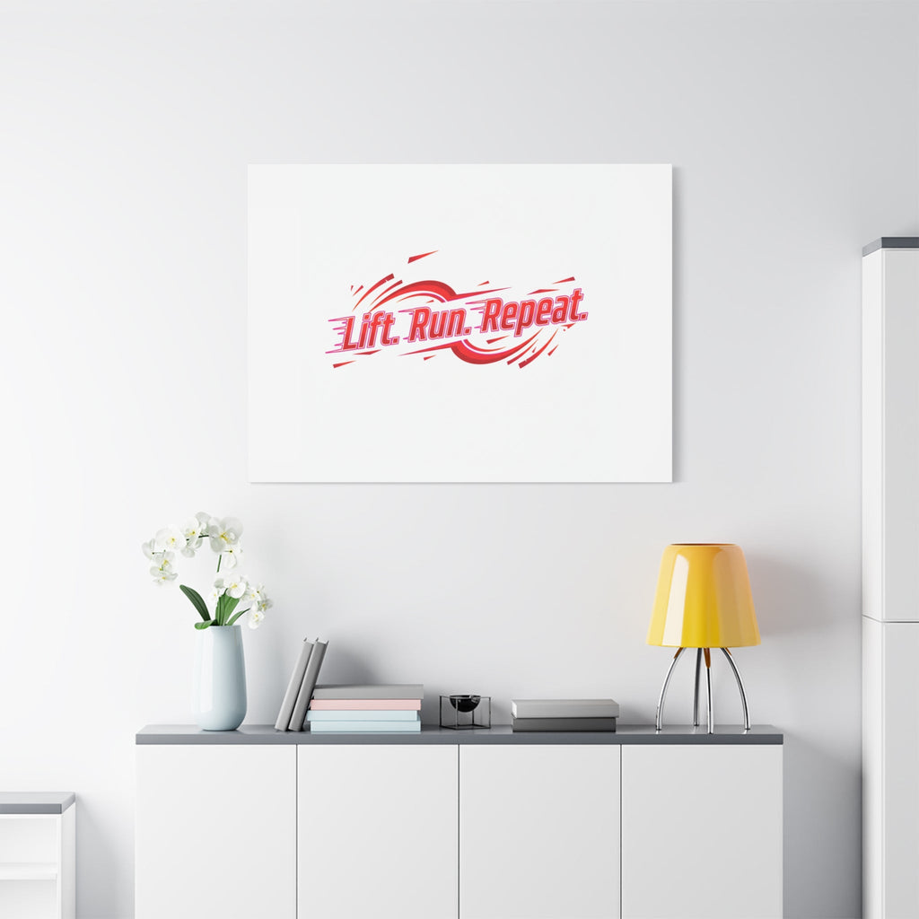 Lift Run Repeat Canvas | Fitness Wall Art, Gym Motivation