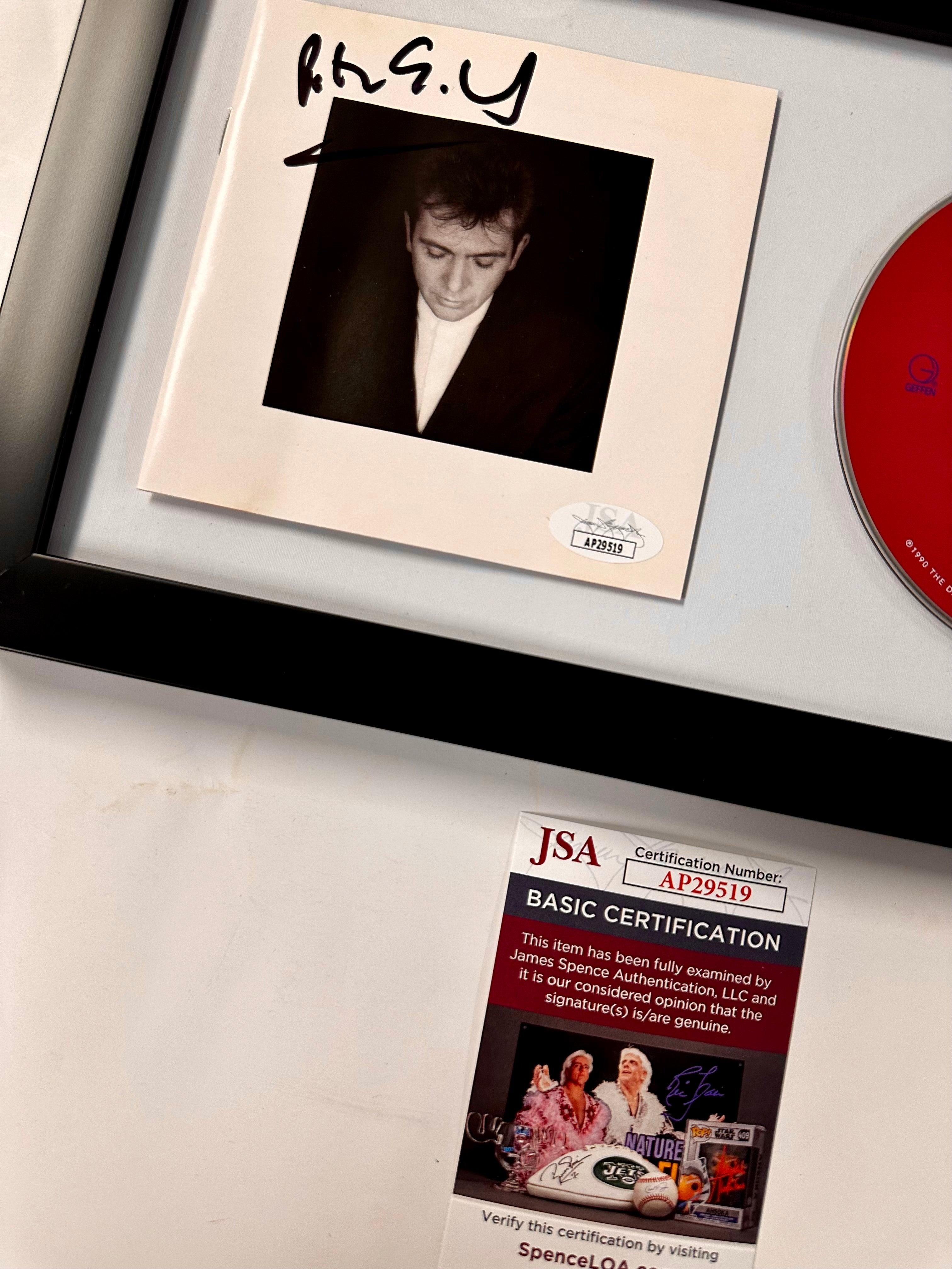Framed Peter Gabriel Signed Shaking The Tree CD Booklet With JSA COA Genesis