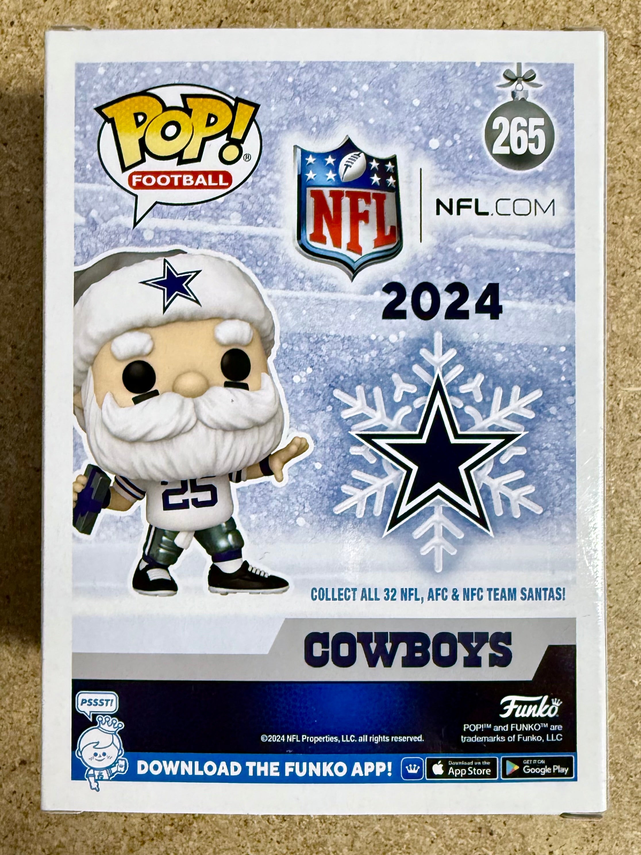 Tony Romo Signed NFL Santa Dallas Cowboys Exclusive Funko Pop! #265 JSA COA READ