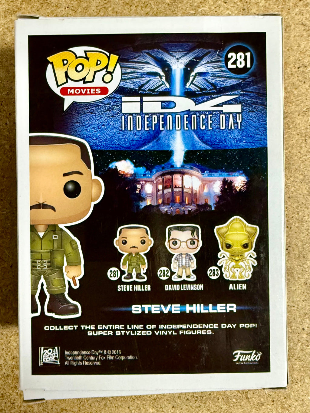 Will Smith Signed Steve Hiller Independence Day Funko Pop! #281 With JSA COA