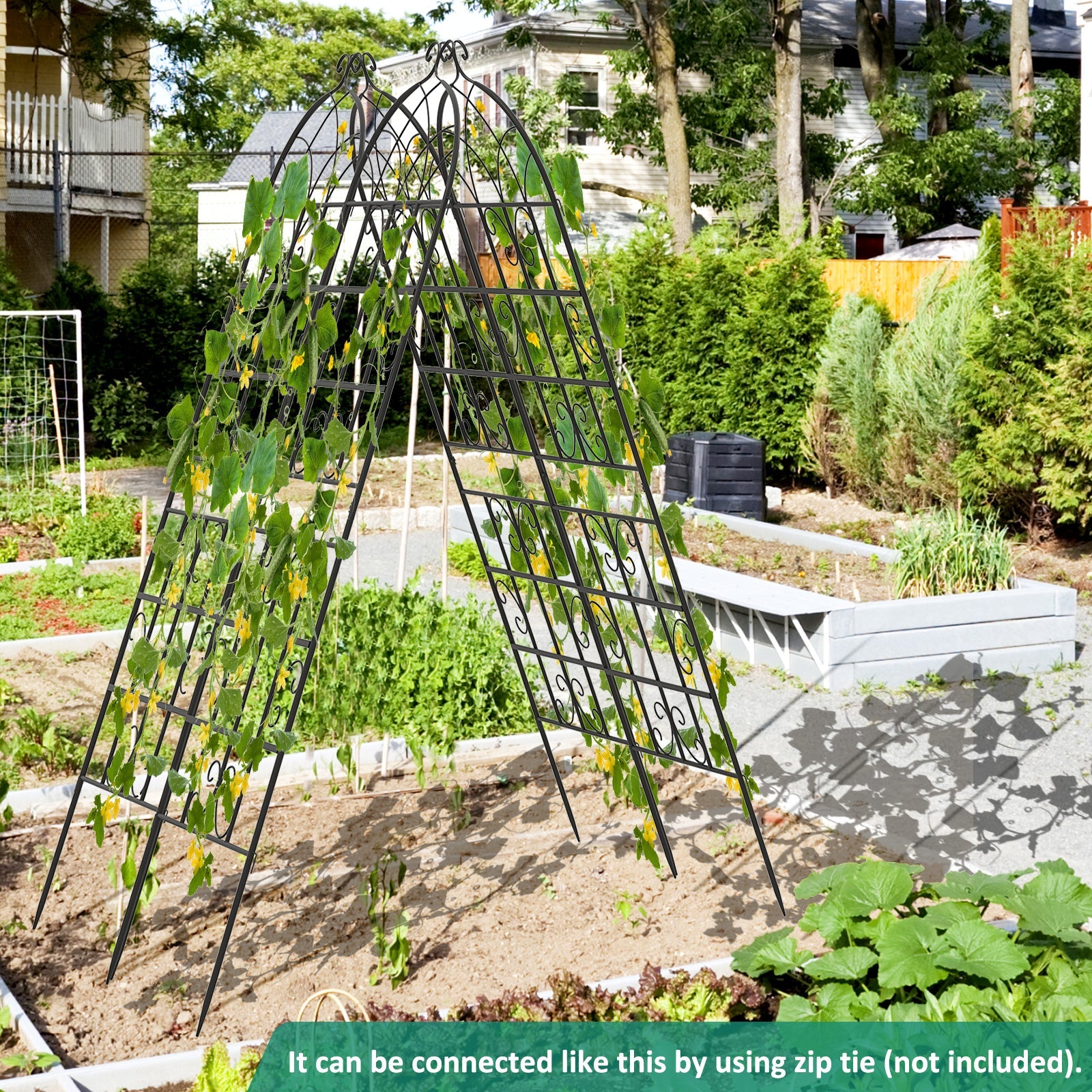 2/4 Pack 71 x 20 Inch Metal Garden Trellis for Climbing Plants