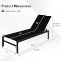 6-Position Chaise Lounge Chairs with Rustproof Aluminium Frame