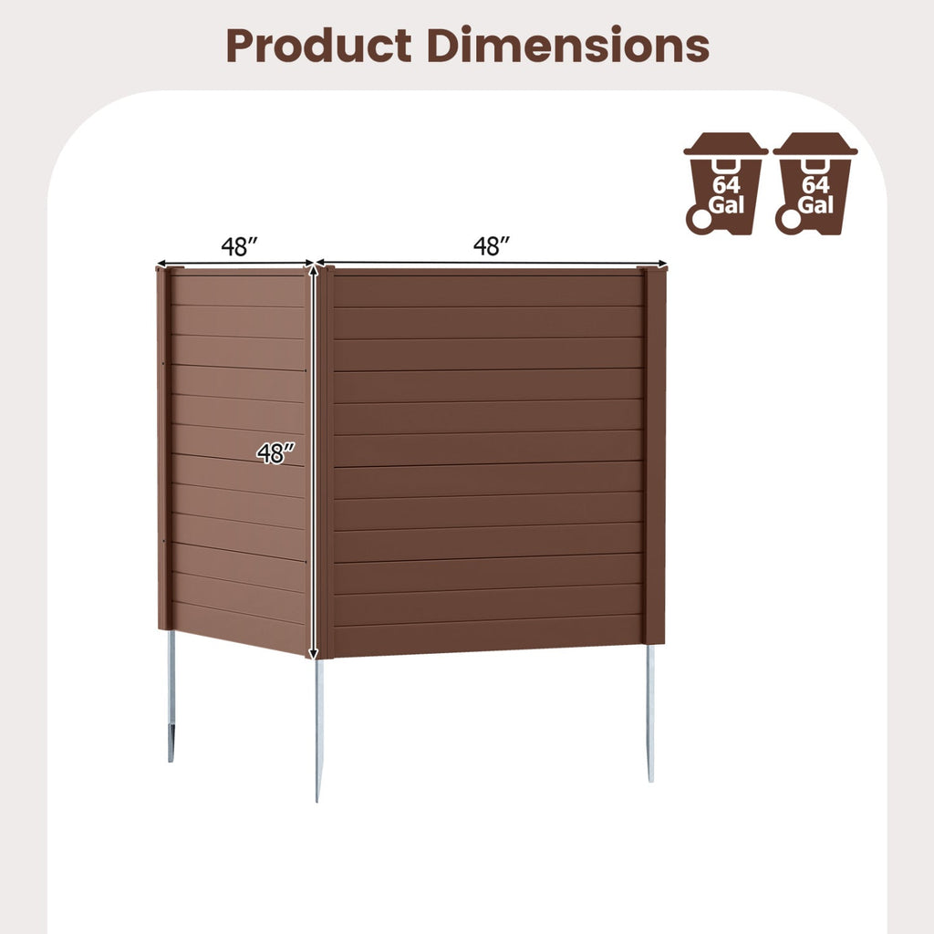 Outdoor Privacy Screen Panels 48x48 Inch 2-Panel Set