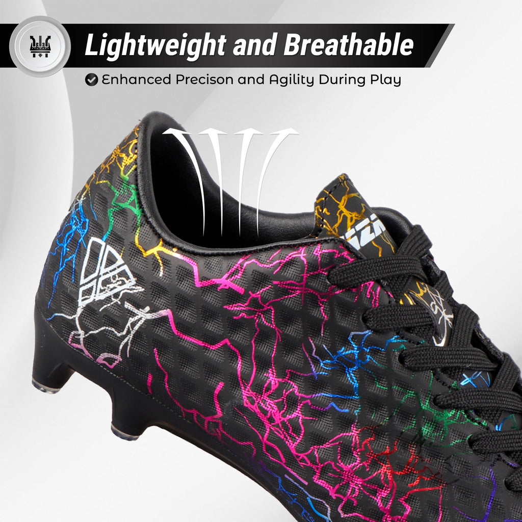 Vizari Zodiac JR Kids Firm Ground (FG) Soccer Cleats – Black, Youth Sizes 8C–6Y