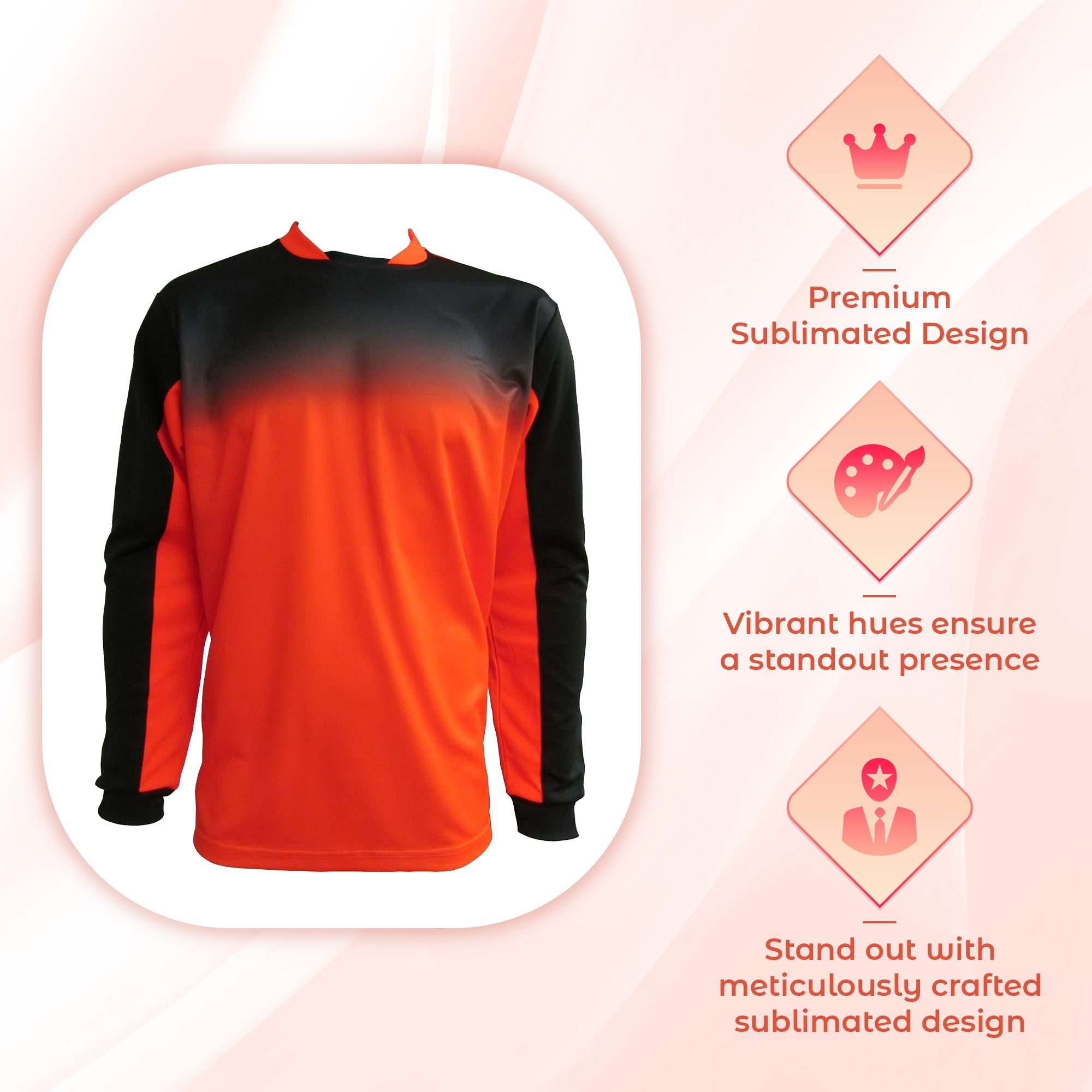 Vallejo Goalkeeper Jersey with Padded Elbows – Orange/Black
