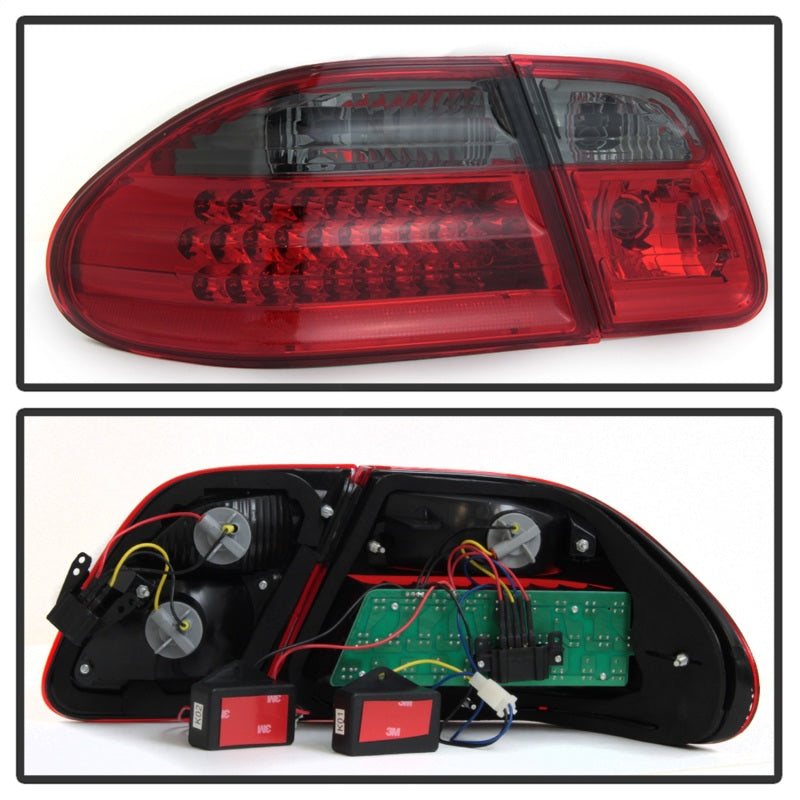 SPYDER Xtune Mercedes Benz W210 E-Class 96-02 LED Tail Lights Red Smoke ALT-CL-MBW210-LED-RSM 5020659