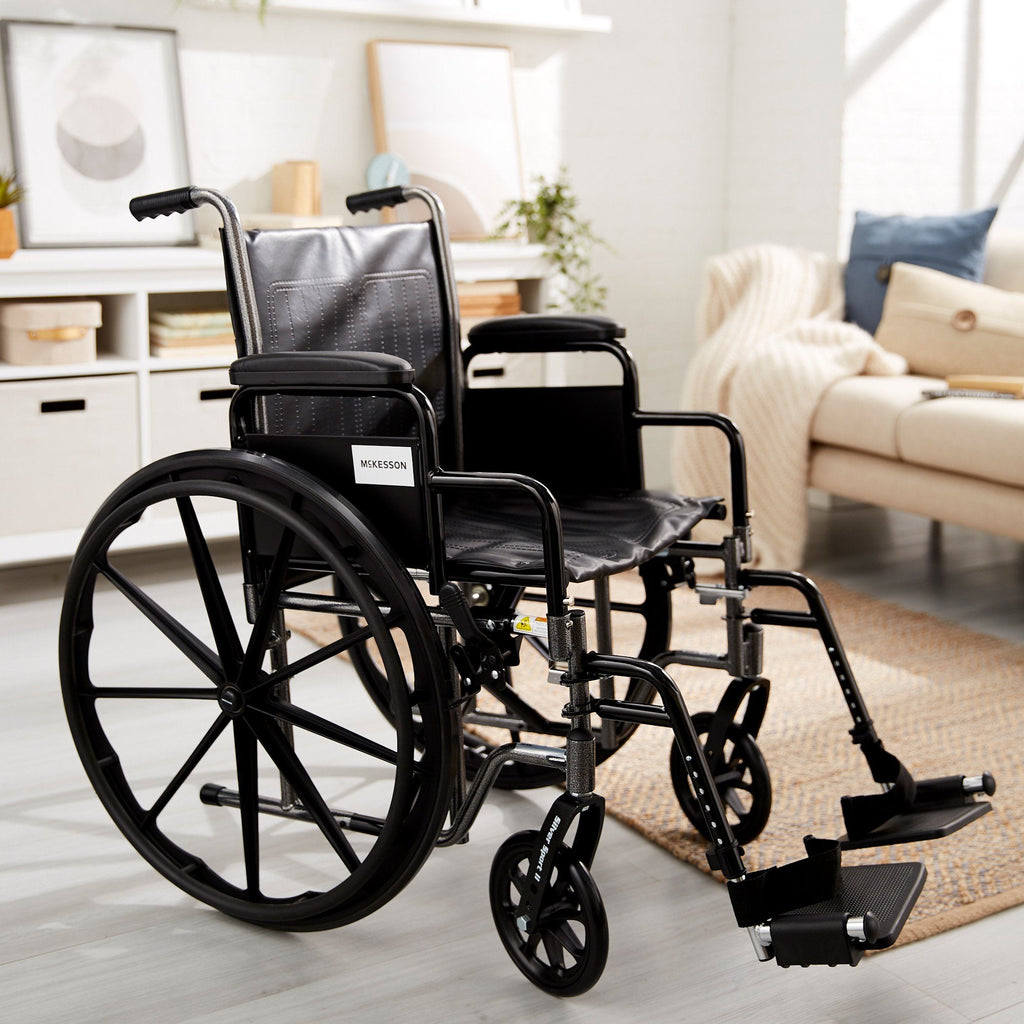 McKesson Wheelchair, 18 Inch Seat Width 146-SSP218DDA-SF