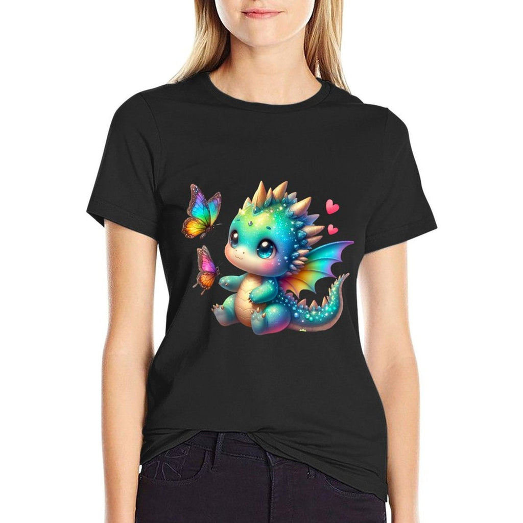 Cute Dragon Funny Dragon Baby Kids Toddler Boys Girls  Soft T-Shirt
