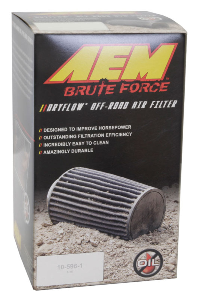 AEM Induction AEM Dryflow Conical Air Filter 2.75in Flange ID / 6in Base OD / 5.125in Top OD / 9.125in Height 21-2029BF