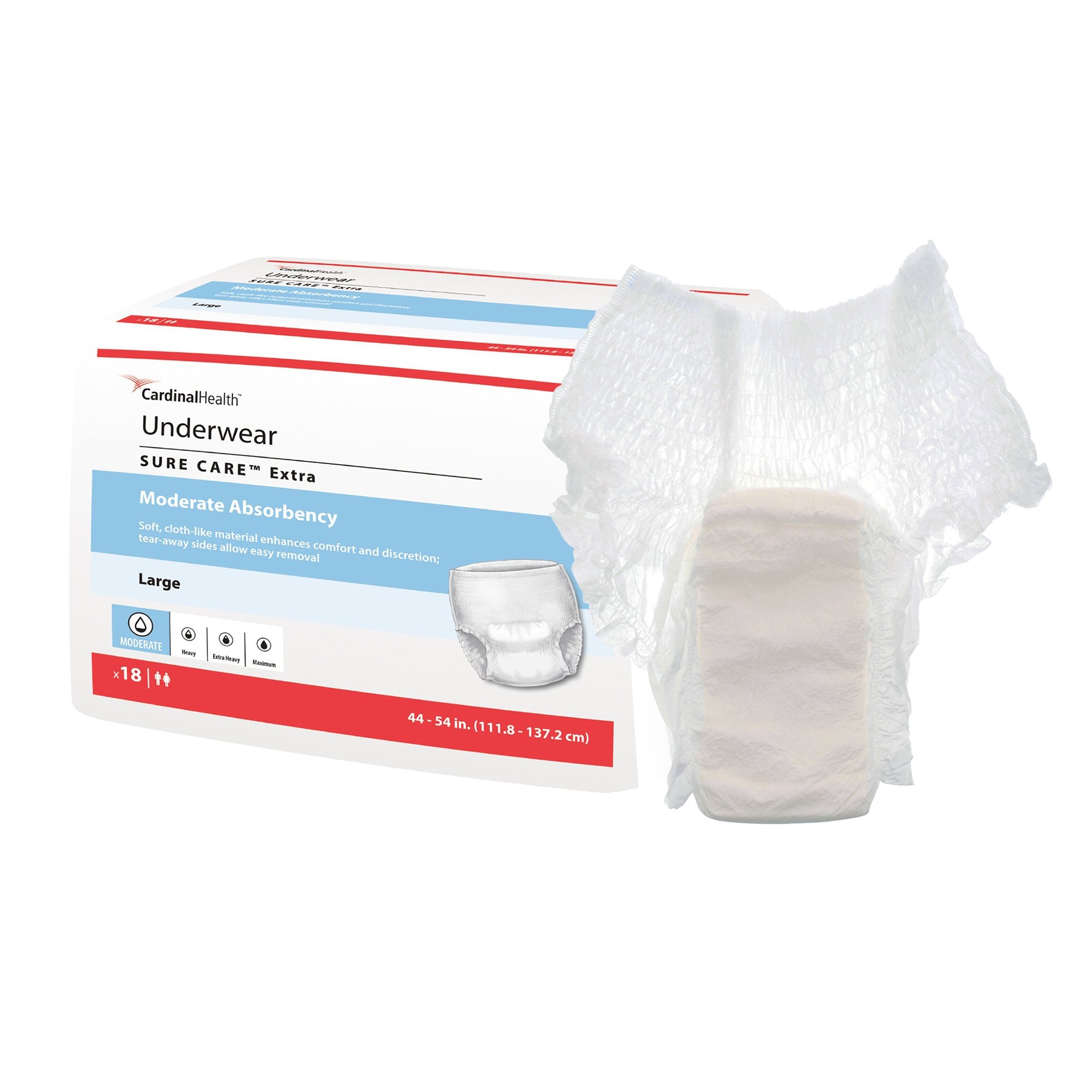 Sure Care™ Extra Moderate Absorbency Incontinence Underwear, Large 1845