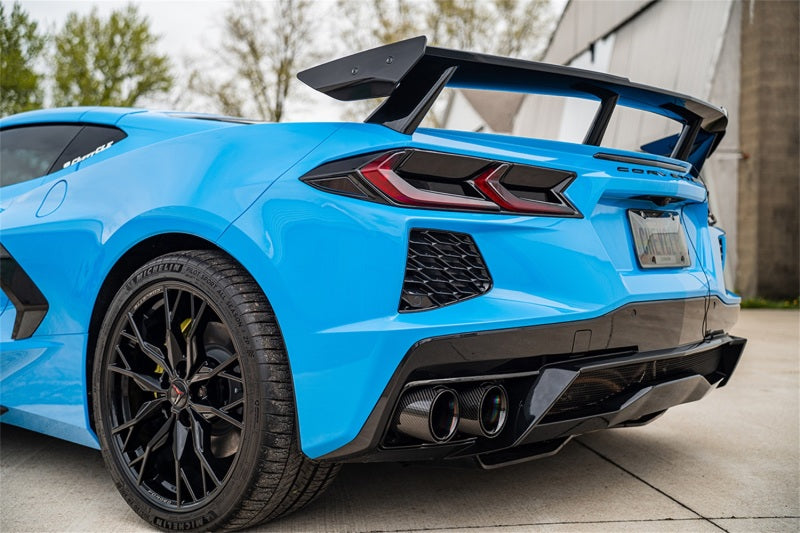 CORSA Performance Corsa 20-23 Chevrolet Corvette C8 RWD 3in Valved Cat-Back w/AFM w/4.5in Carbon Fiber Black PVD Tips 21103CFBLK