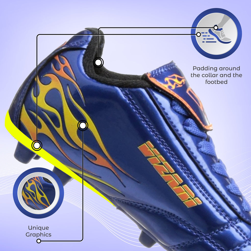 Youth Firm Ground Soccer Cleats – Blaze Blue/Orange