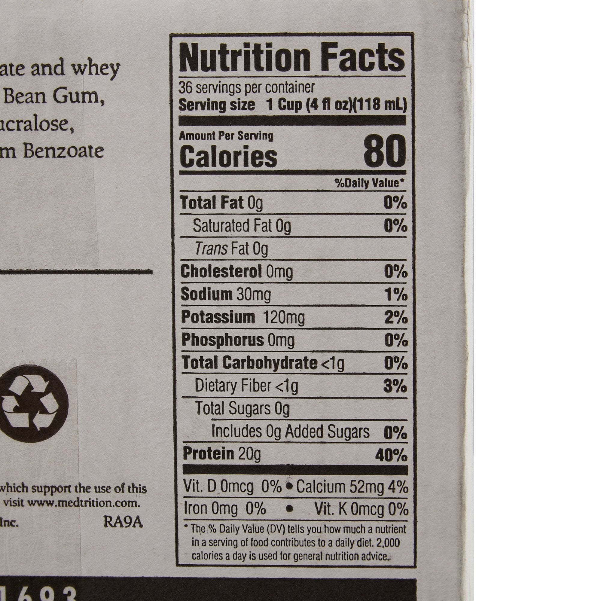Gelatein® 20 Fruit Punch High Protein Gelatin, 4-ounce cup 11693