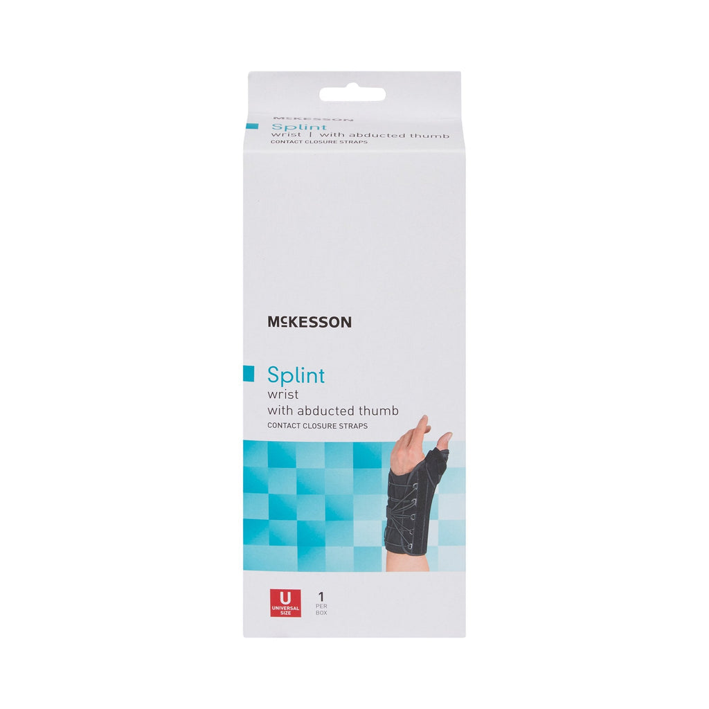 McKesson Right Wrist Splint with Abducted Thumb, One Size Fits Most 155-81-87480