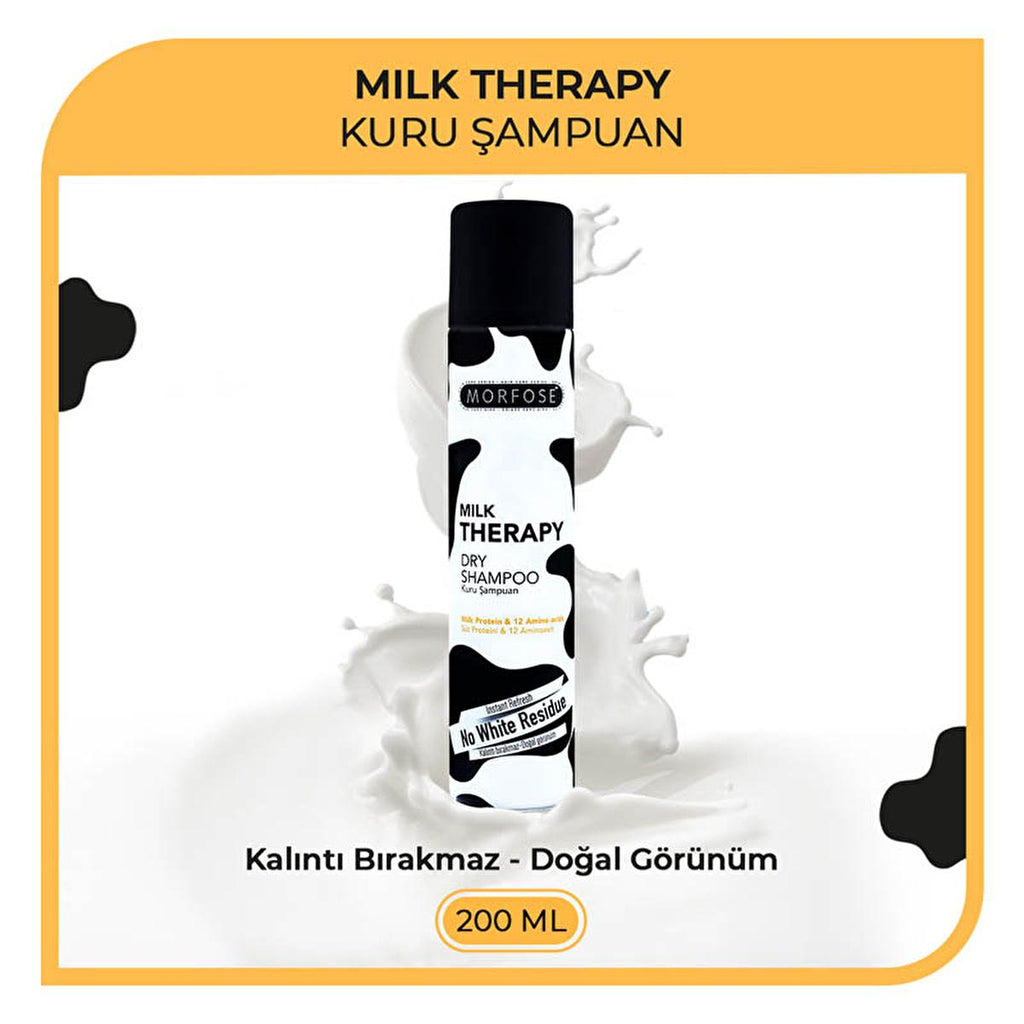Morfose Milk Therapy Dry Shampoo - No-Rinse Hair Refreshment & Volume for All Hair Types