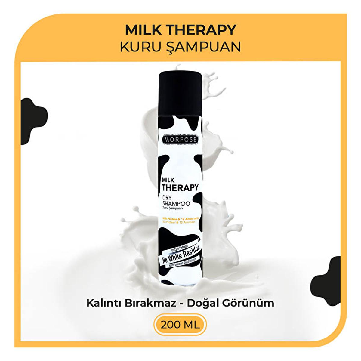 Morfose Milk Therapy Dry Shampoo - No-Rinse Hair Refreshment & Volume for All Hair Types