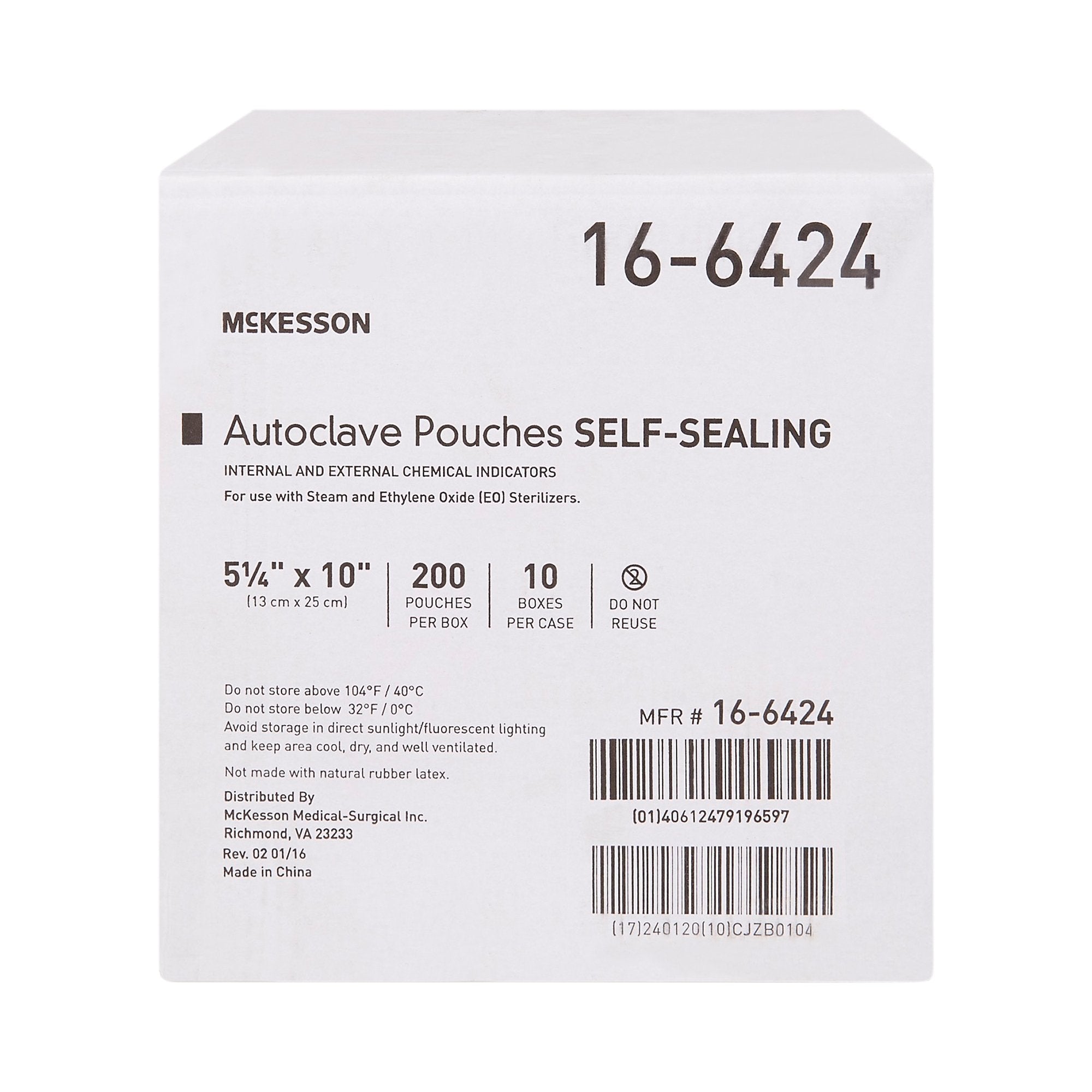 McKesson Sterilization Pouch, 5¼ x 10 Inch 16-6424