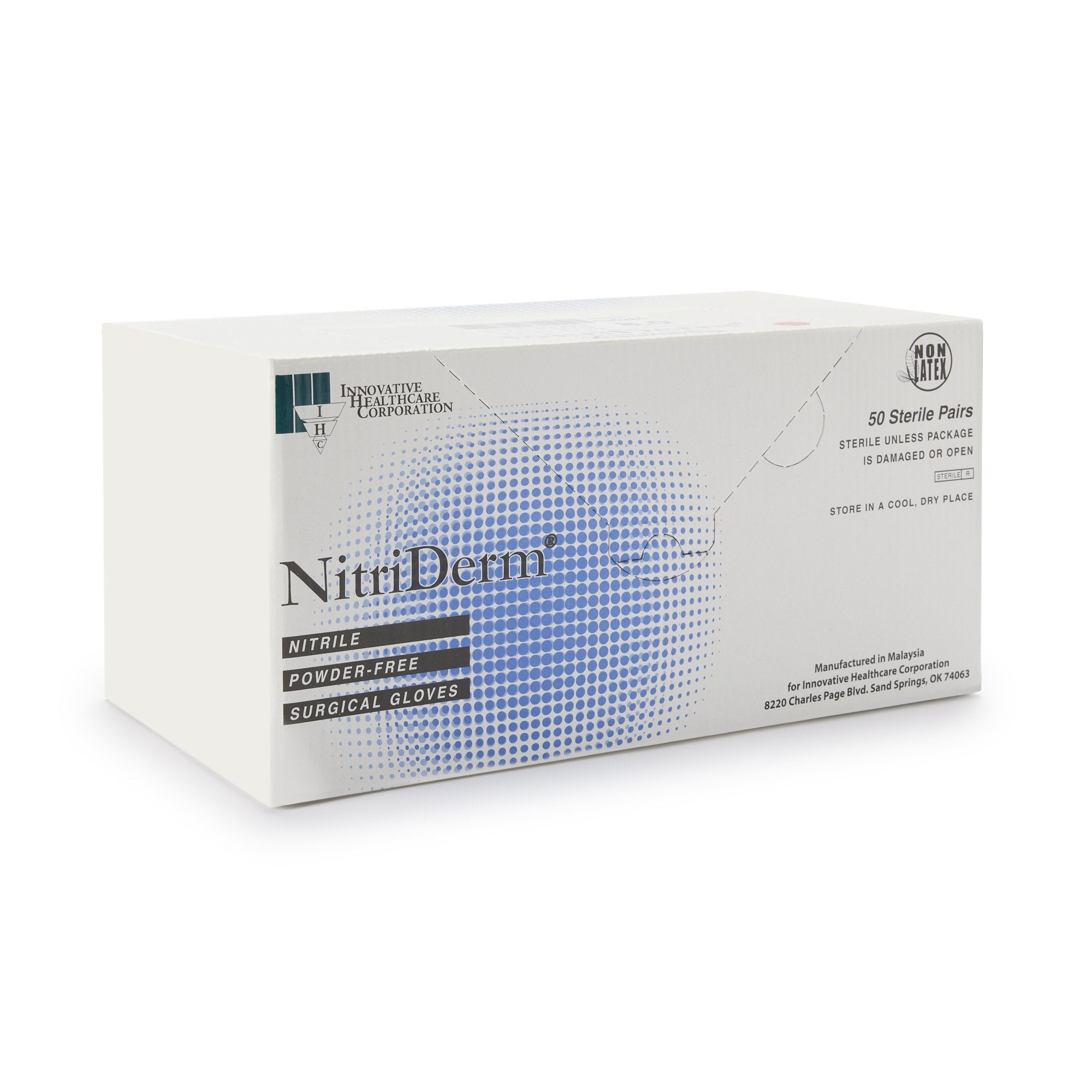 NitriDerm® Nitrile Surgical Glove, Size 7, White 135270
