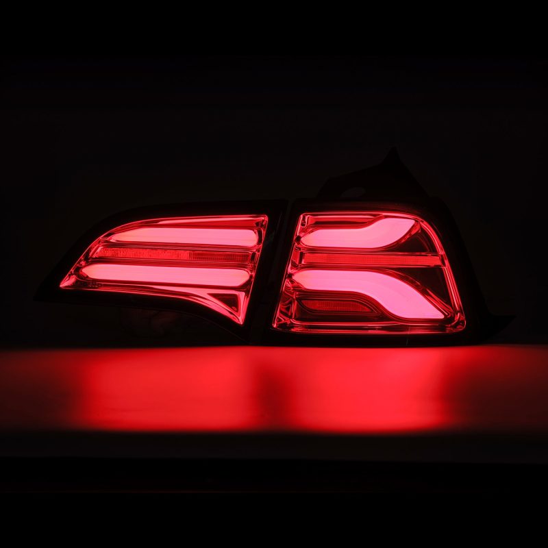AlphaRex 17-22 Tesla Model 3 PRO-Series LED Tail Lights Red Smoke w/Seq Sig 601020 *Discontinued