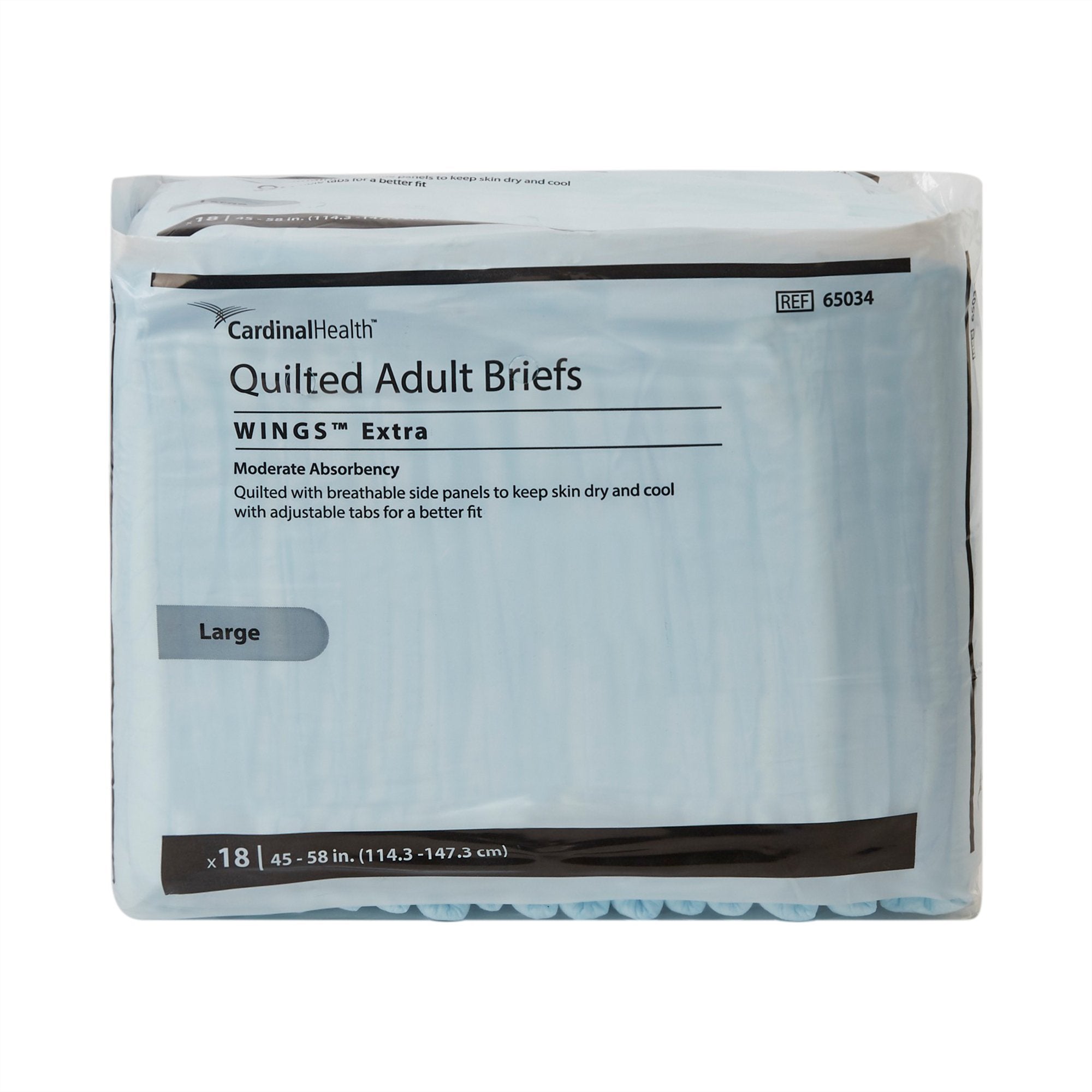 Simplicity Unisex Adult Incontinence Briefs, Moderate Absorbency, Large, Blue 65034