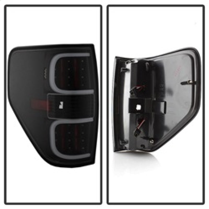 SPYDER xTune Ford F150 09-14 LED Tail Lights - Black ALT-ON-FF15009-LBLED-BK 5082169