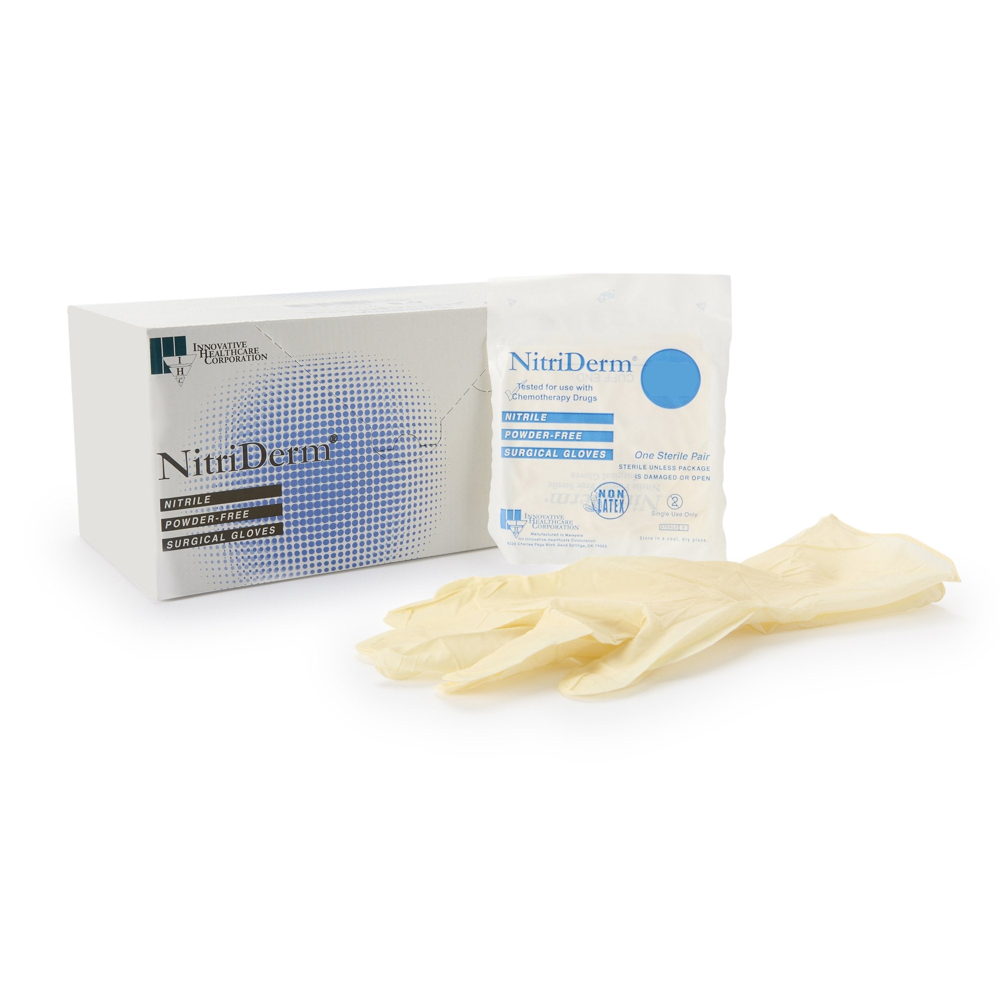 NitriDerm® Nitrile Surgical Glove, Size 7.5, White 135275