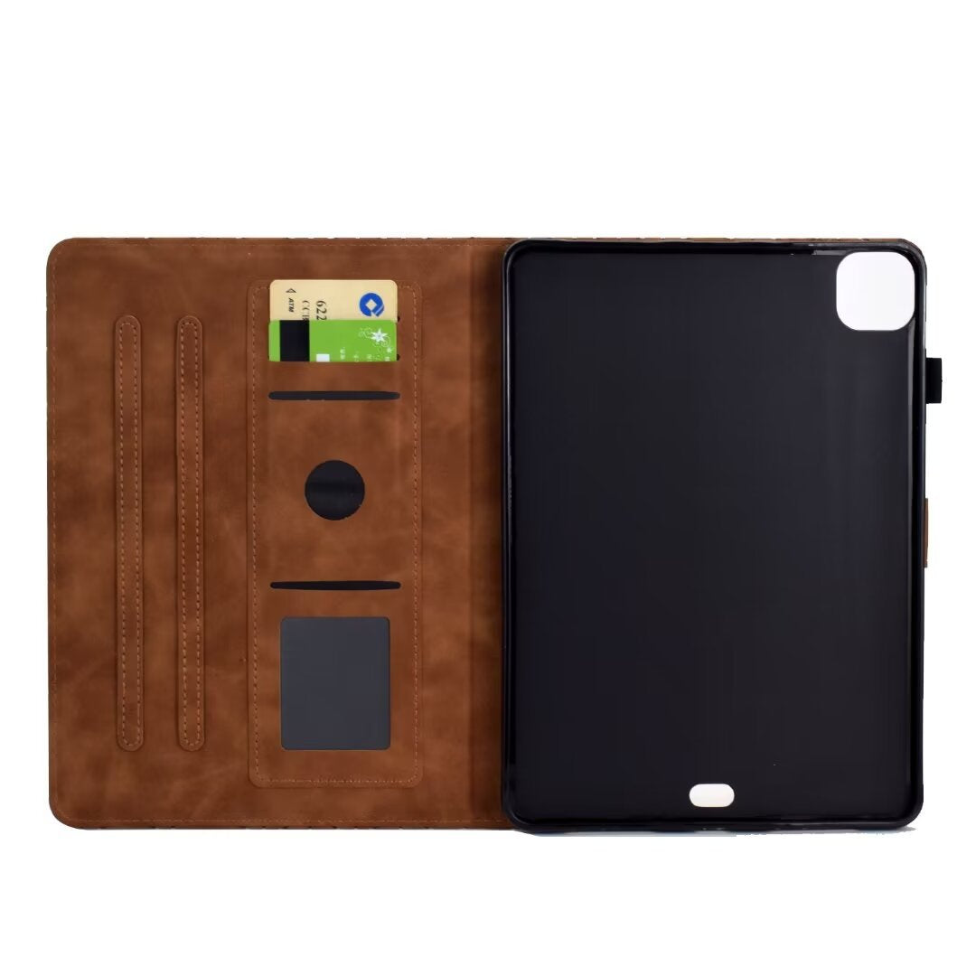 Tablet Leather Case Diamond Frosted Card Holder Drop-resistant
