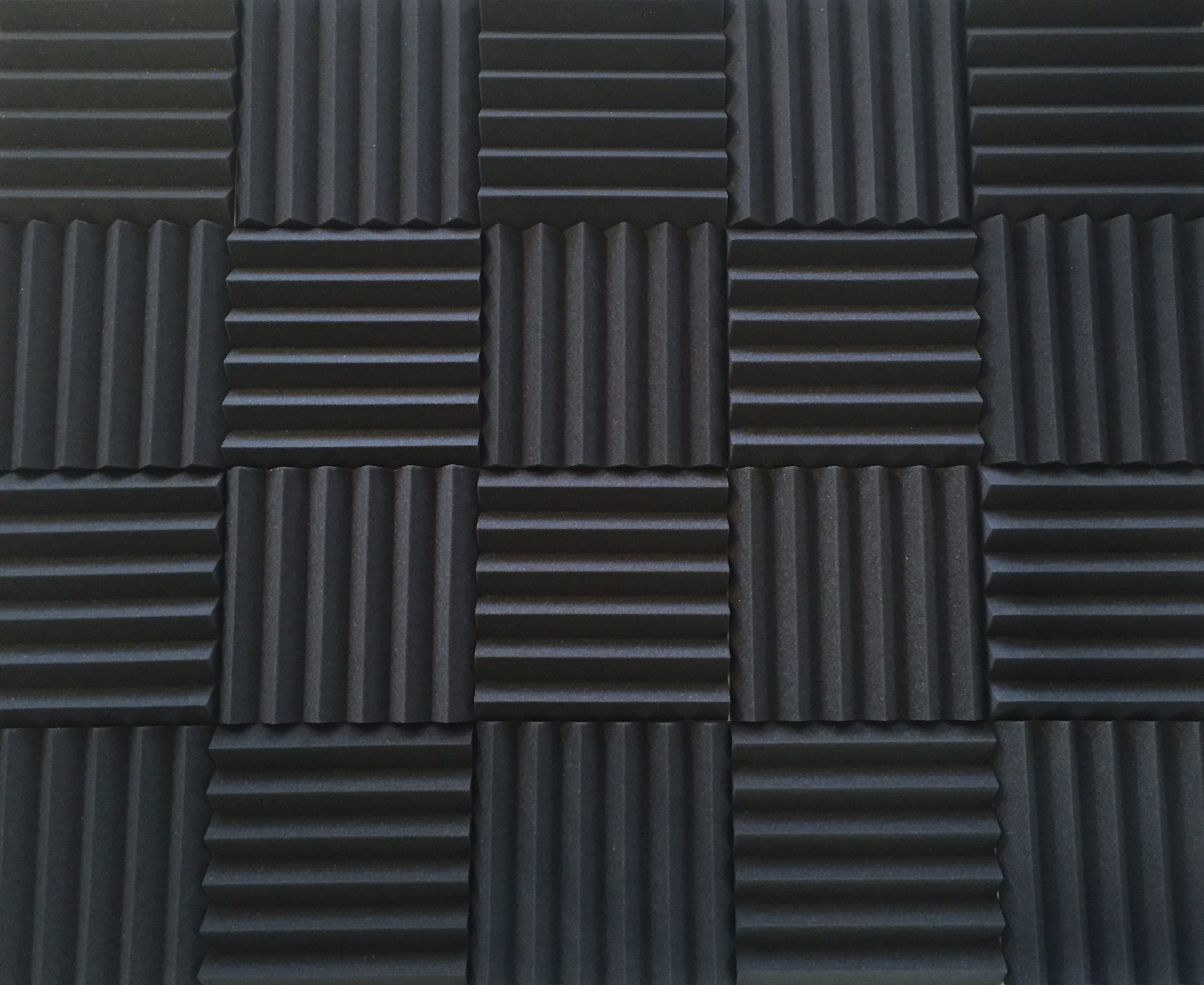 Easy Mount Acoustic Foam Kit - 12x12x2" Acoustic Foam Panels With Adhesive - Wedge Style - 4 Pack