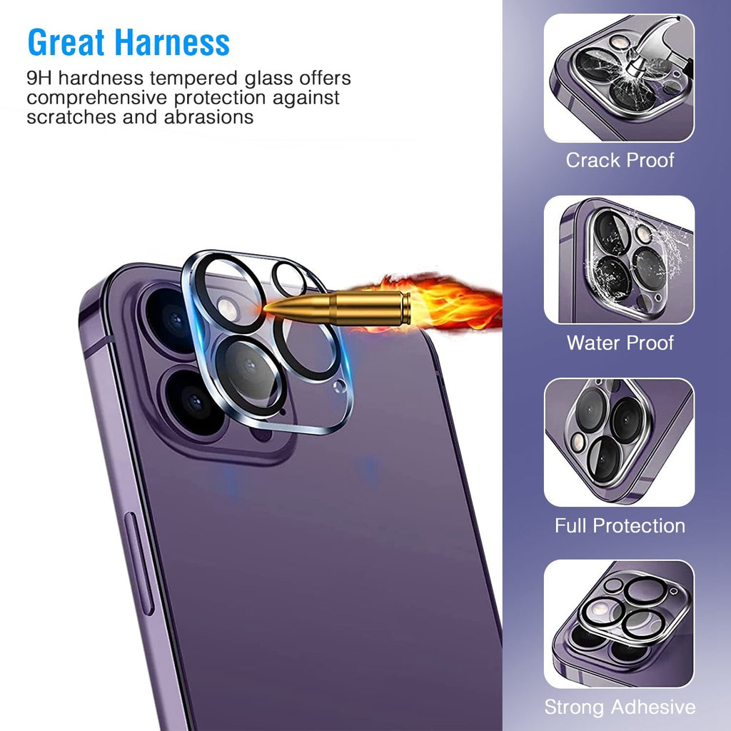 2Packs Ultra HD Camera Lens Protectors 9H Hardness Tempered Glass Camera Lens Protectors - PhishStones Products