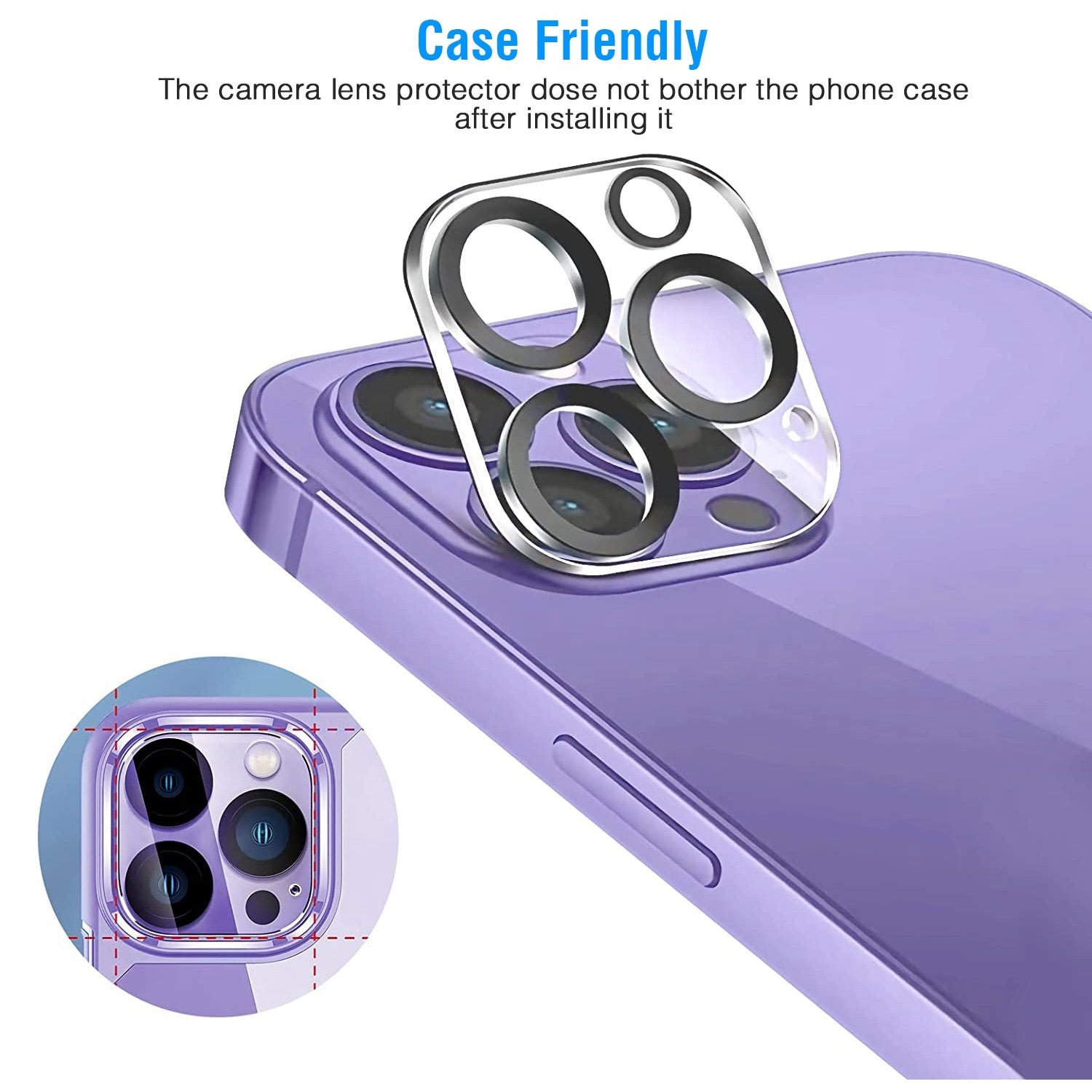 2Packs Ultra HD Camera Lens Protectors 9H Hardness Tempered Glass Camera Lens Protectors - PhishStones Products