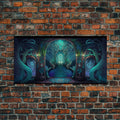 Fantasy wall art, canvas print, magical forest, fantasy landscape art, ready to hang wall art