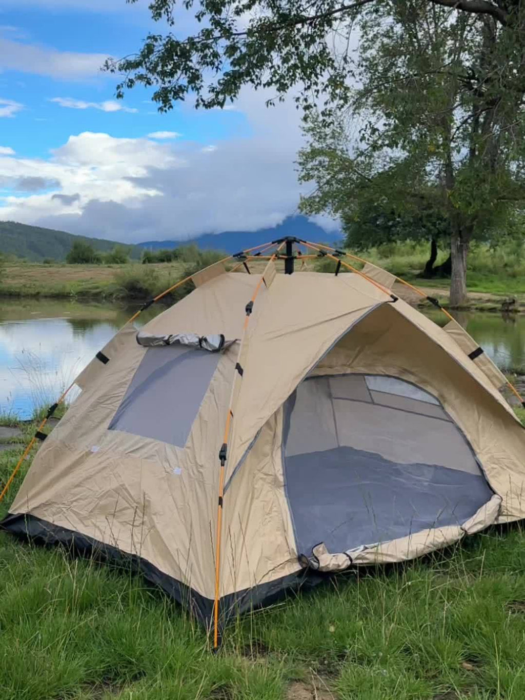 3 - 4 Person Instant Pop Up Camping Tent Waterproof Quick Setup Outdoor Portable - PhishStones Products