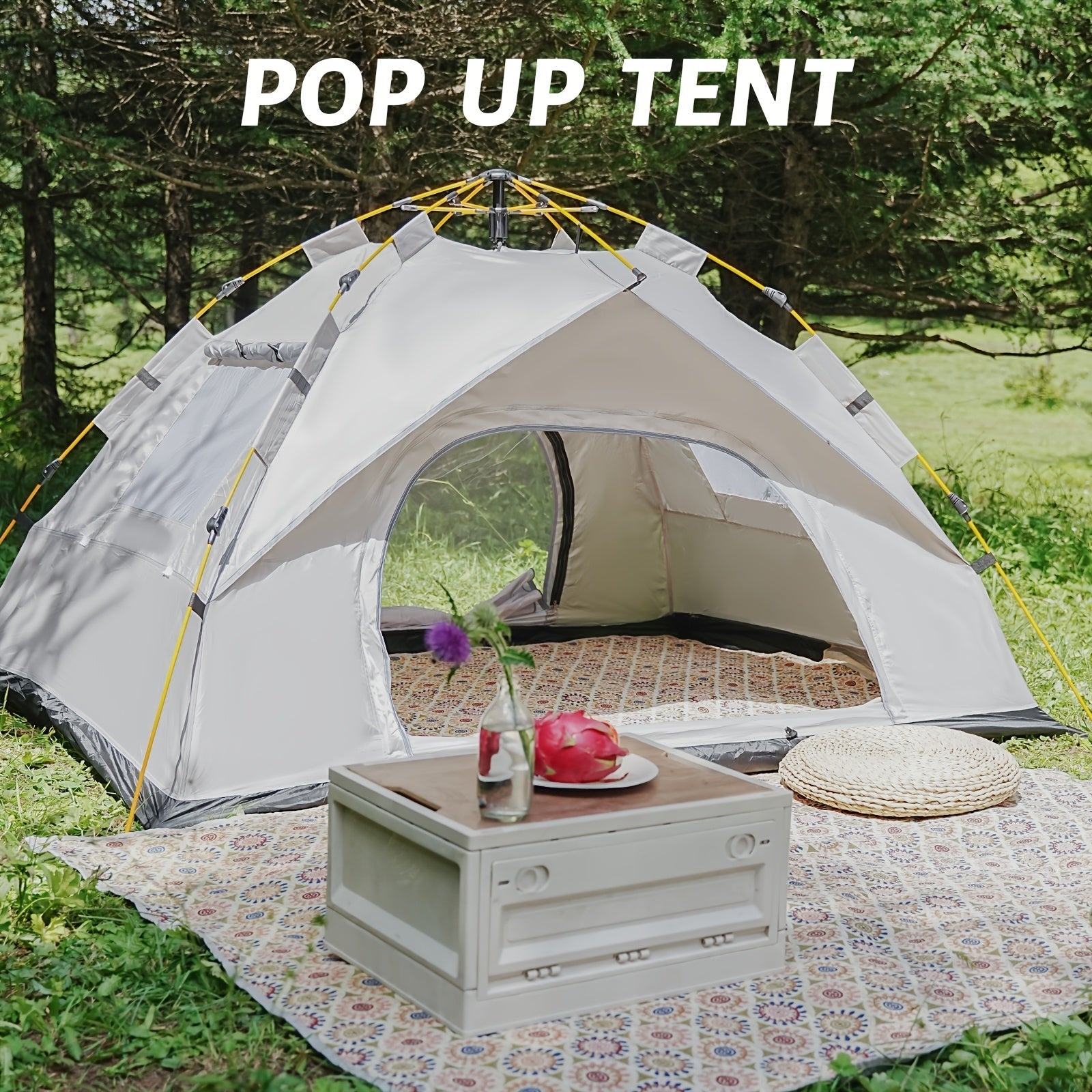 3 - 4 Person Instant Pop Up Camping Tent Waterproof Quick Setup Outdoor Portable - PhishStones Products