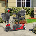 3-Wheel Folding Electric Mobility Scooter | 12-Mile Long Range, 110-130V Plug-in, 24V 1.5A, Aluminum Alloy Frame, Ergonomic Handlebars & Comfortable Seat for Seniors, Adults - Sleek Mobility Aid, Durable Construction