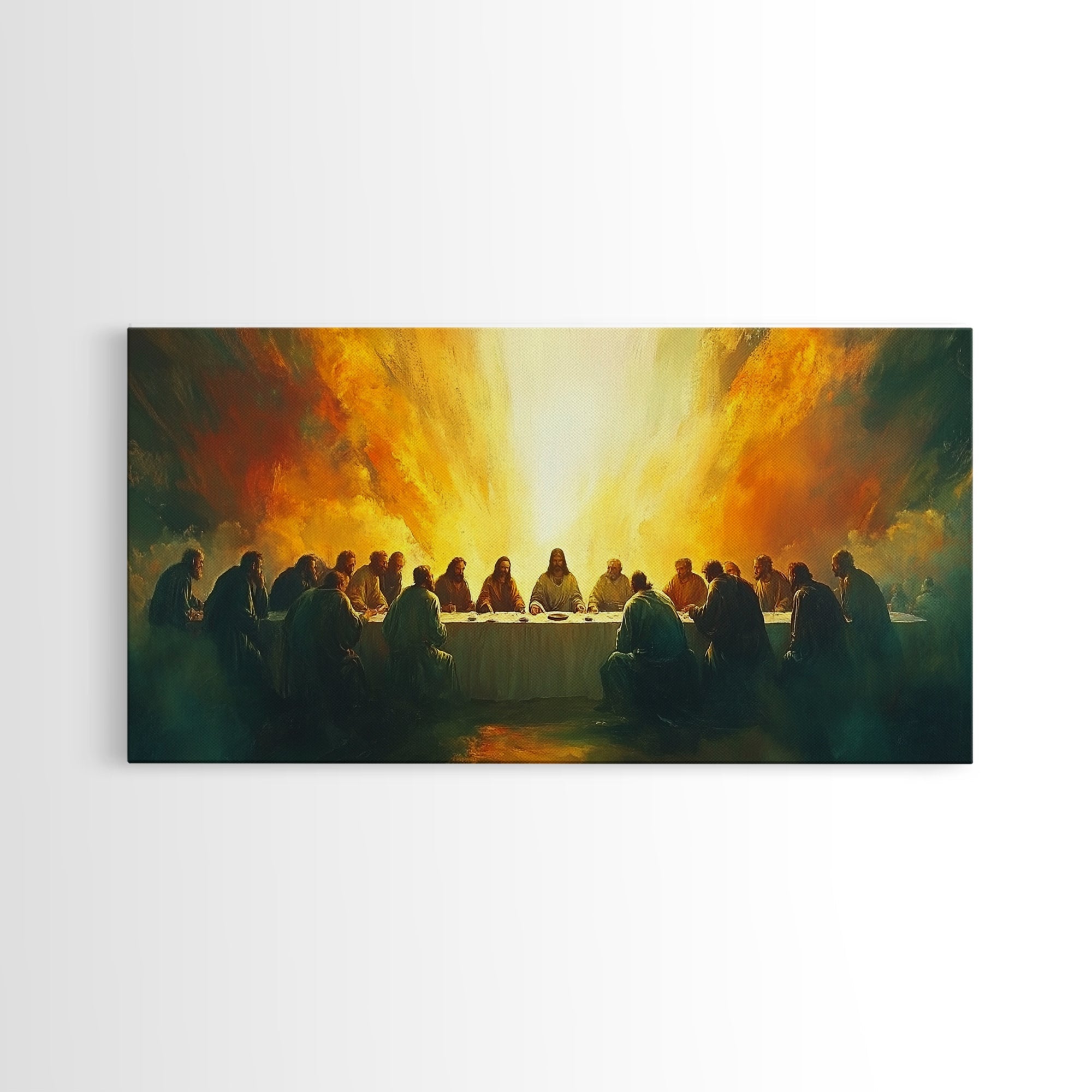 Last Supper Wall Art Framed - Canvas Print - Christian Home Decor - Christian Wall Art Religious Decor - Christian Gift - Jesus Art