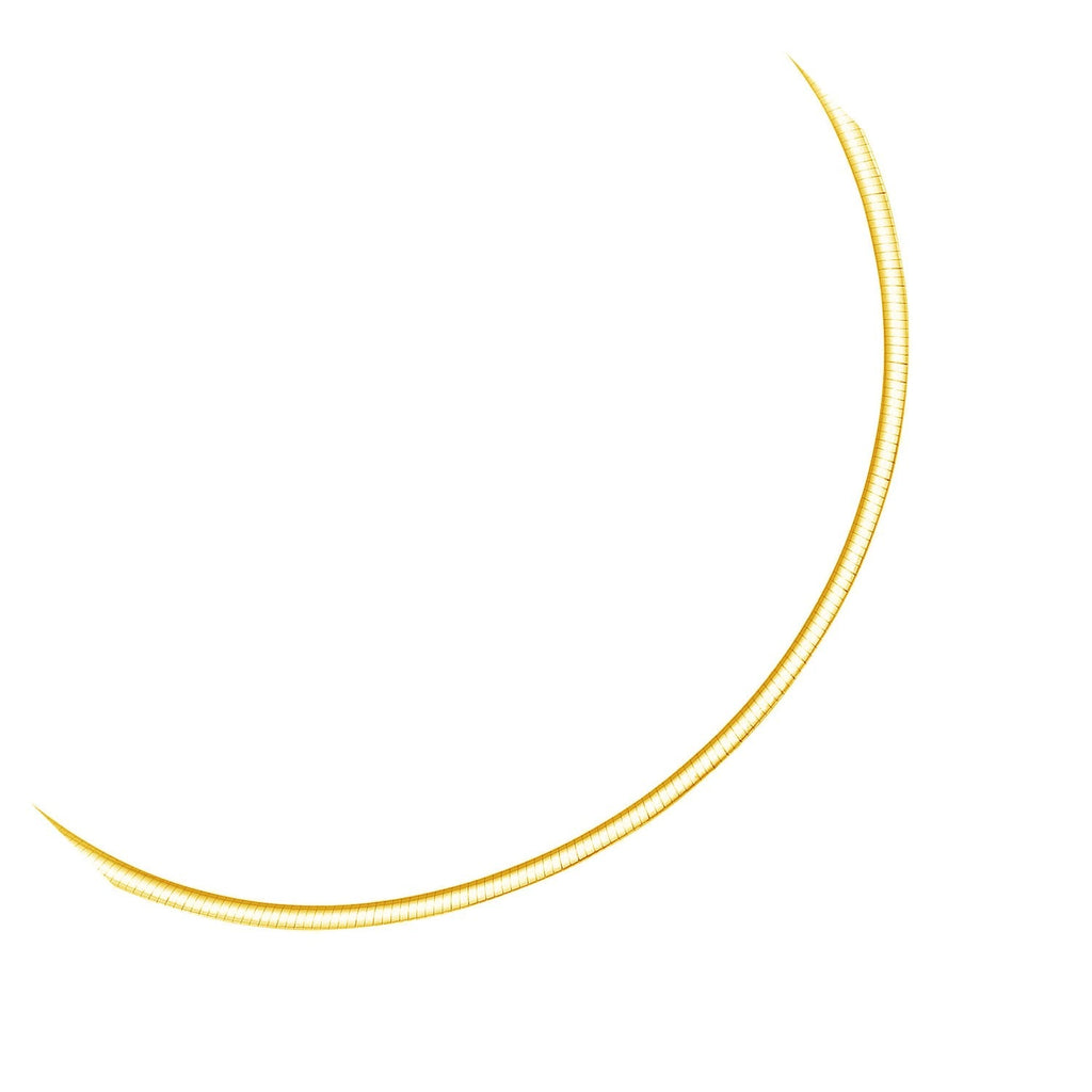 3.0 mm 14k Two Tone Gold Reversible Omega Necklace - PhishStones Products