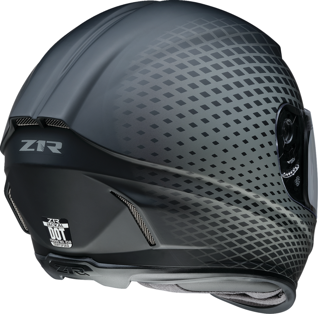Z1R, Z1R Jackal Helmet Waveform Gray 3XL - Aerodynamic Design with Anti-Fog Shield and Ventilation