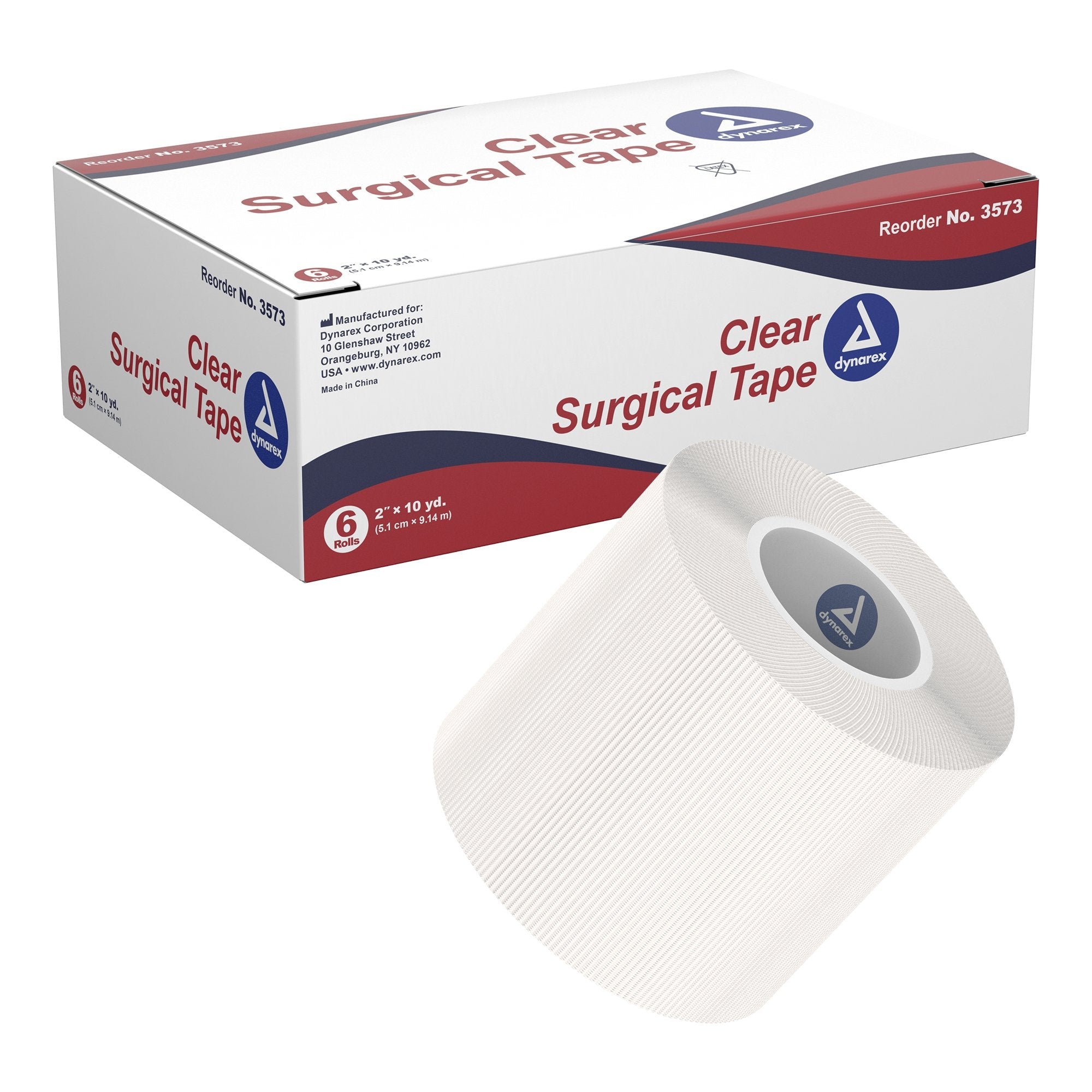dynarex® Adhesive Medical Tape, 2 Inch x 10 Yard, Transparent 3573