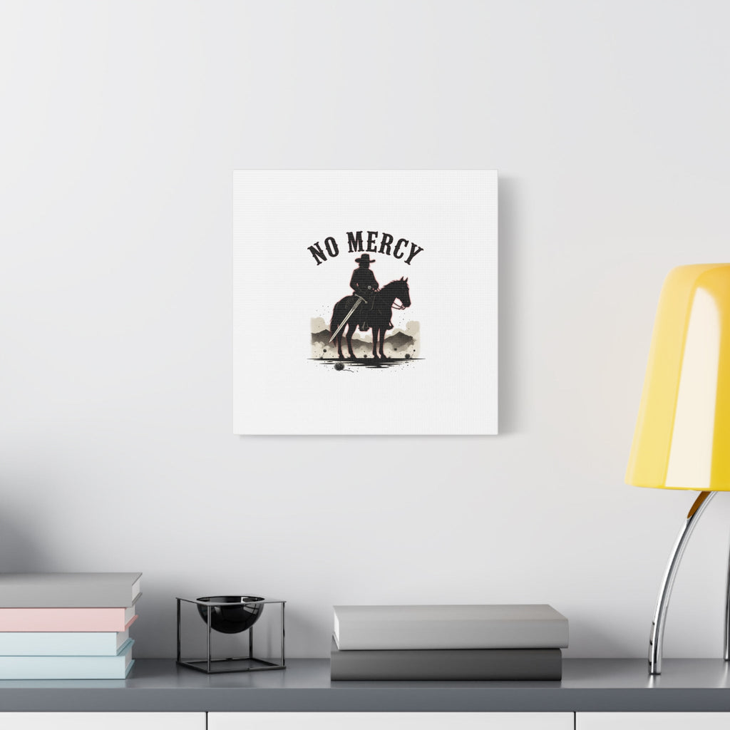 No Mercy Cowboy Skull Canvas | western skull art, gothic Americana