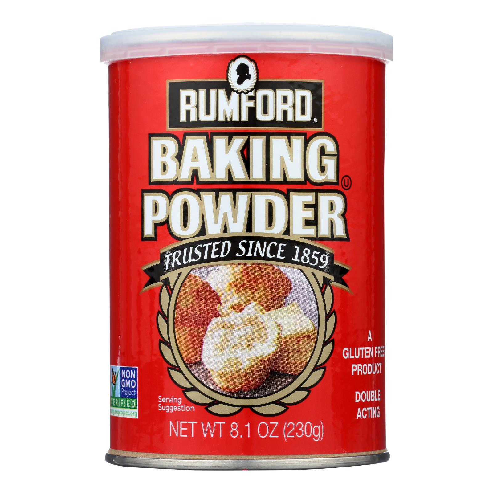 Rumford Premium Aluminum-Free Non-GMO Baking Powder, 8.1 Oz. (Pack of 12)