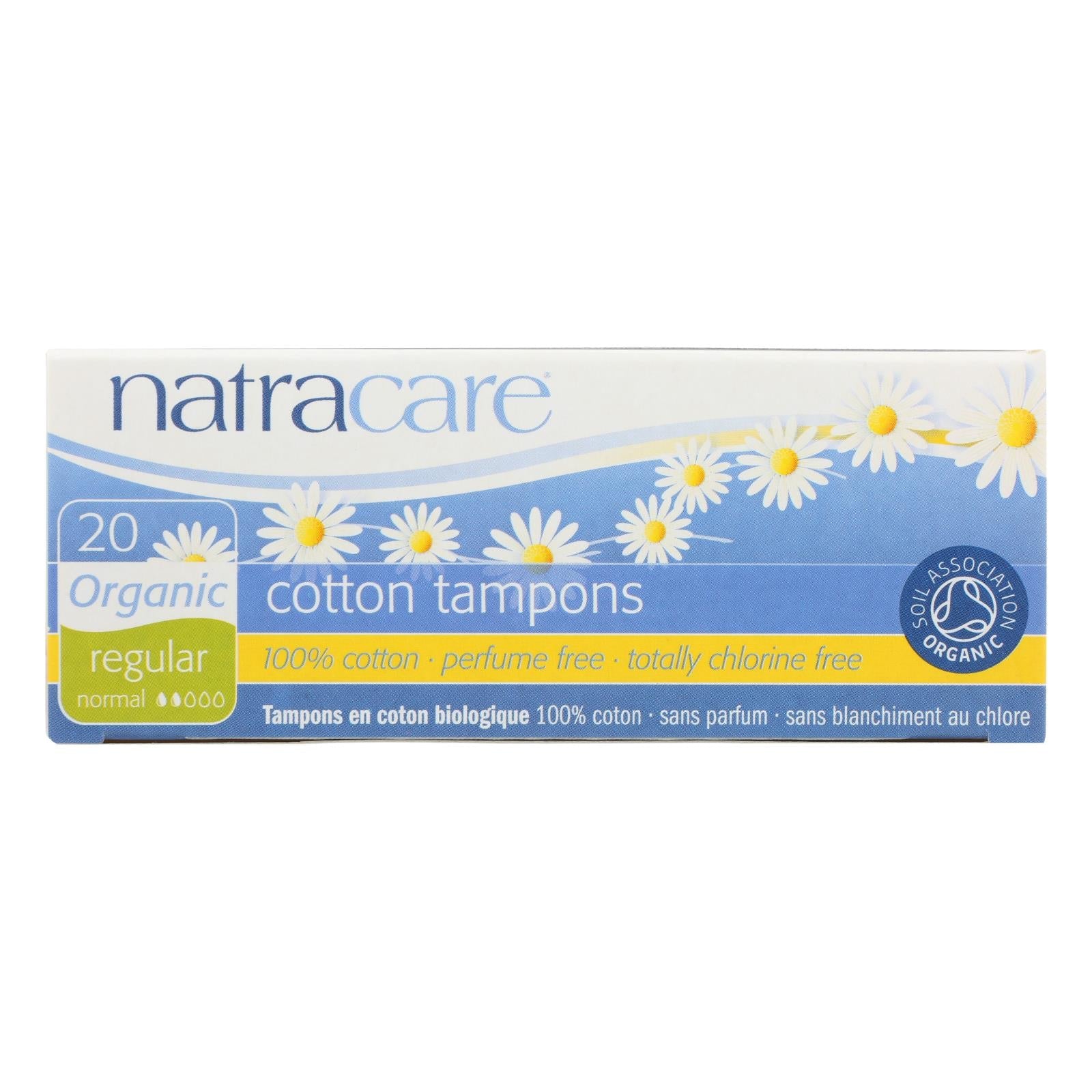Natracare Organic Cotton Tampons, Regular (Pack of 20)