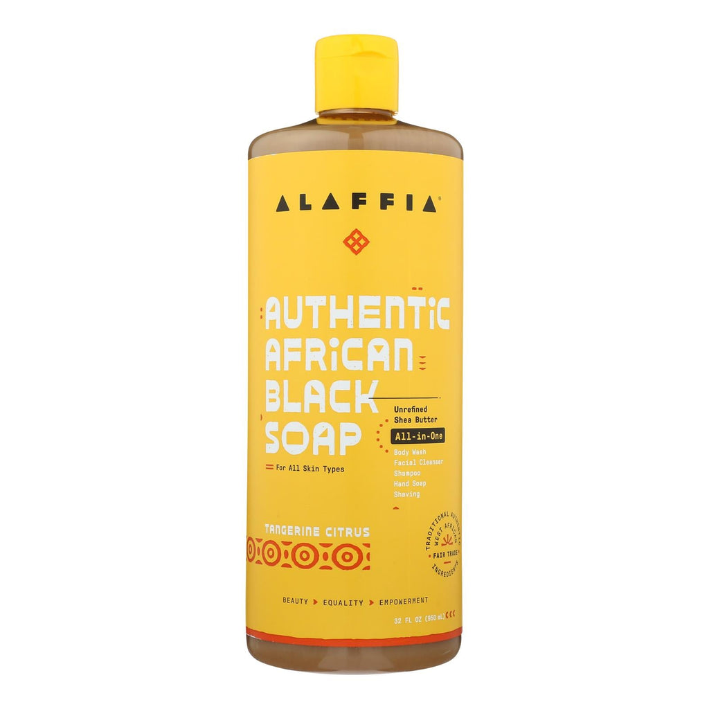 Alaffia Tangerine Citrus African Black Soap, 32 Fl Oz