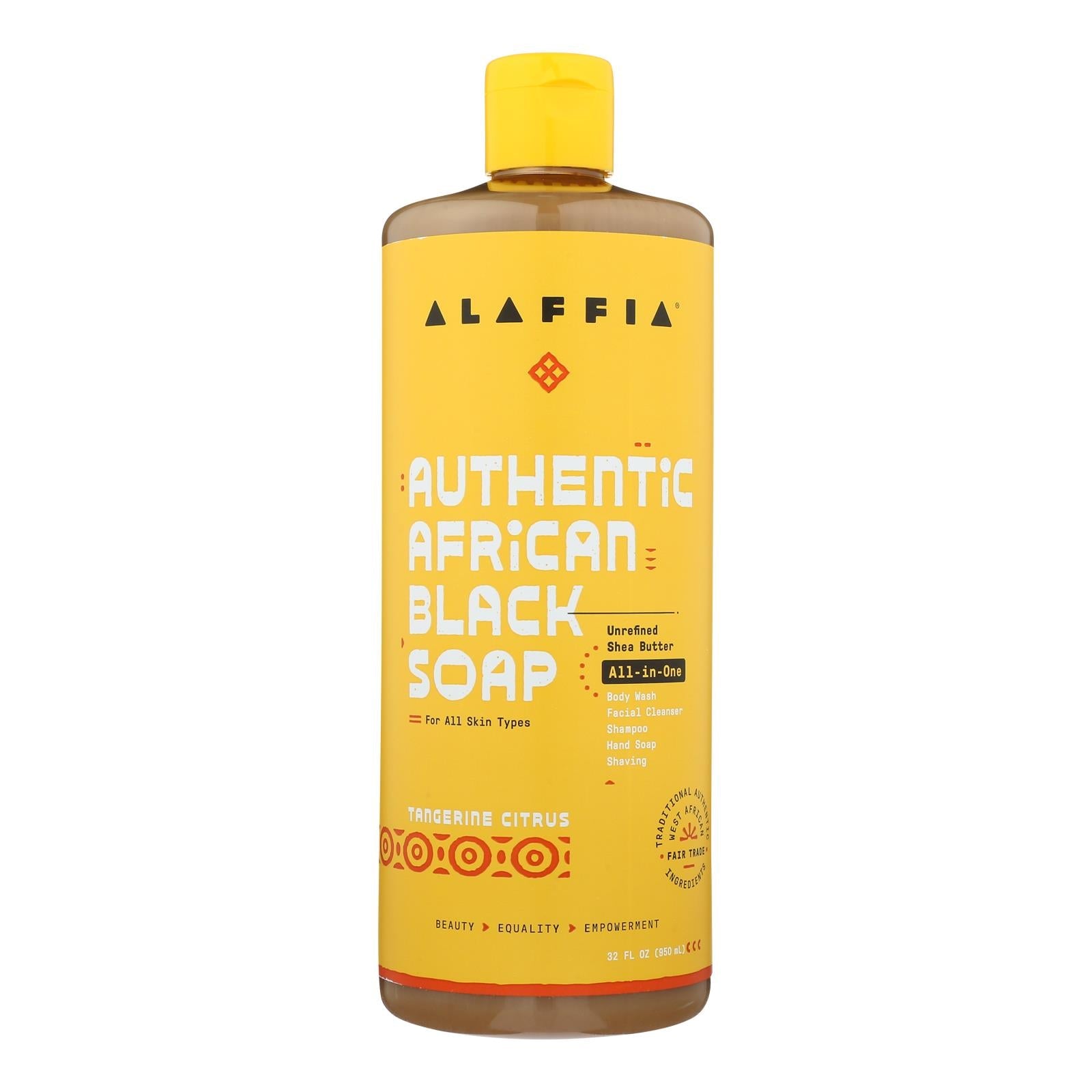 Alaffia Tangerine Citrus African Black Soap, 32 Fl Oz