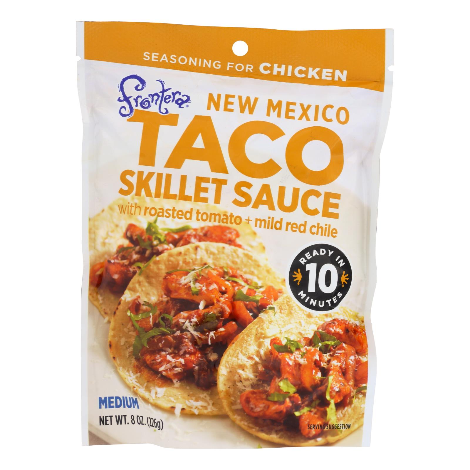 Frontera Foods New Mexico Taco Skillet Sauce, 6 Pack of 8 Oz. Jars - Authentic New Mexico Flavor