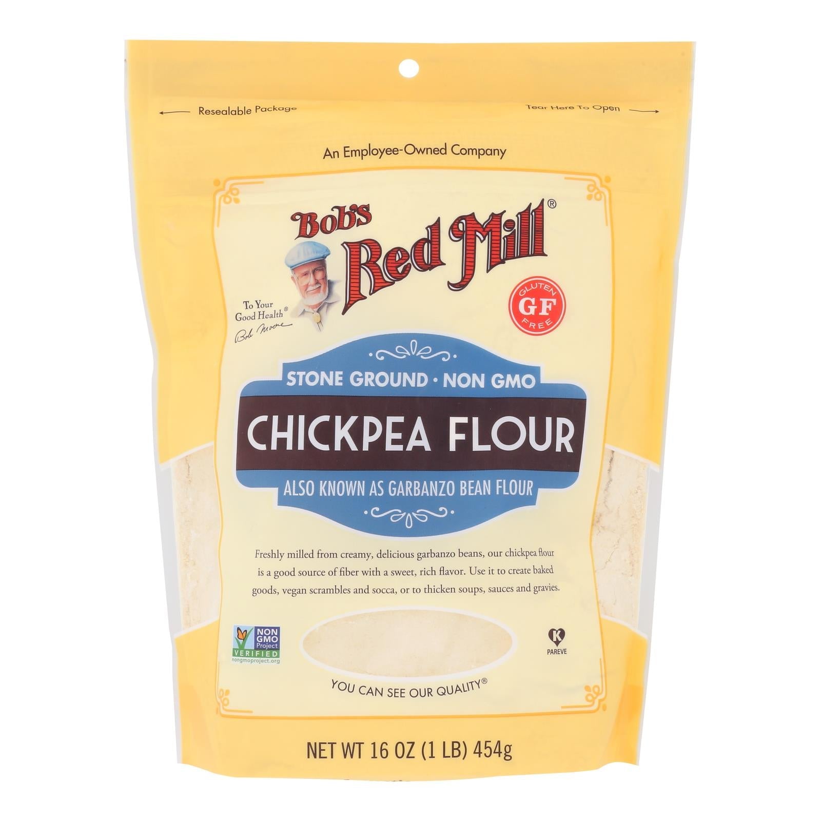 Bob's Red Mill Chickpea Flour | Gluten-Free, Vegan, 16 Oz. (Pack of 4)